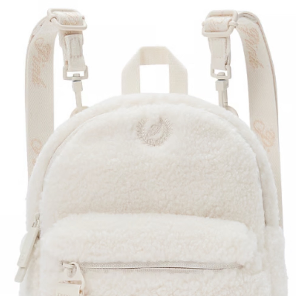 PINK MINI CONVERTIBLE BACKPACK Cozy White Shell New with tag - Picture 2 of 11